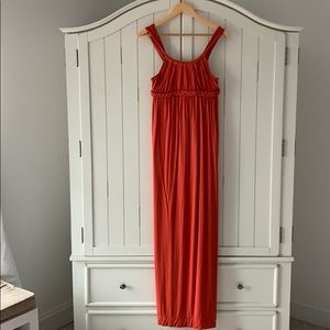 Orange Braided Maxi Dress